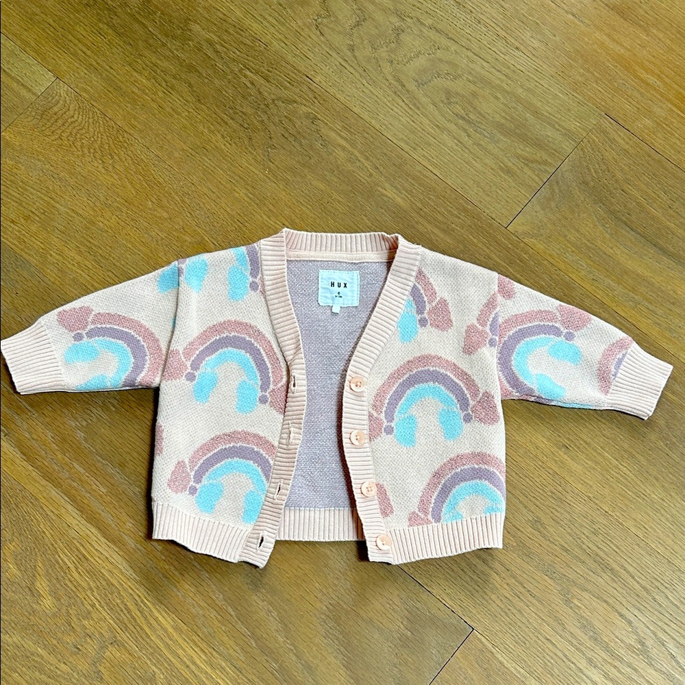 Pastel Rainbow Cardigan for baby